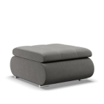 Pufa otwierana, schowek, Bosco, velvet, 70x88x42 cm, jasny szary