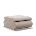 Pufa otwierana, schowek, Bosco, velvet, 70x88x42 cm, beżowa