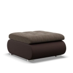 Pufa otwierana, schowek, Bosco, plecionka, ekoskóra, 70x88x42 cm, brąz