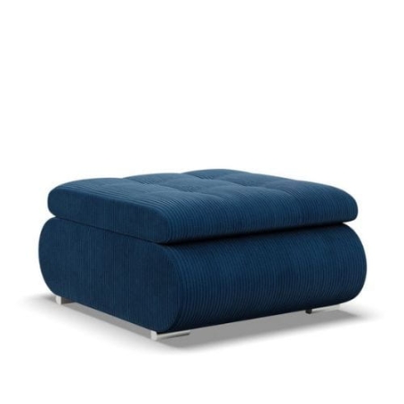 Pufa otwierana, schowek, Bosco, sztruks, 70x88x42 cm, granatowa