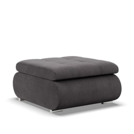 Pufa otwierana, schowek, Bosco, sztruks, 70x88x42 cm, ciemny szary