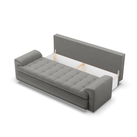 Kanapa rozkładana, Bosco, kronos, 222x96x92 cm, jasny szary