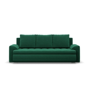 Kanapa rozkładana, Bosco, velvet, 222x96x92 cm, butelkowa zieleń