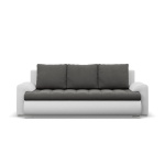 Kanapa rozkładana, Bosco, velvet, ekoskóra, 222x96x92 cm, ciemny szary, biały