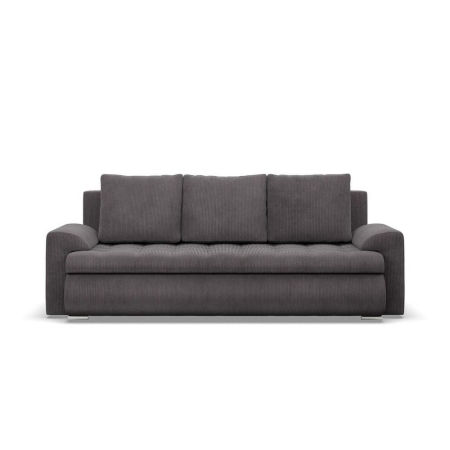 Kanapa rozkładana, Bosco, sztruks, 222x96x92 cm, ciemny szary