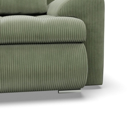 Kanapa rozkładana, Bosco, sztruks, 222x96x92 cm, oliwkowy