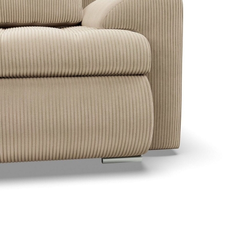 Kanapa rozkładana, Bosco, sztruks, 222x96x92 cm, beżowy