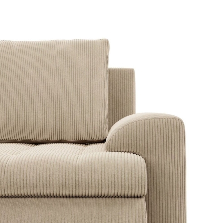 Kanapa rozkładana, Bosco, sztruks, 222x96x92 cm, beżowy