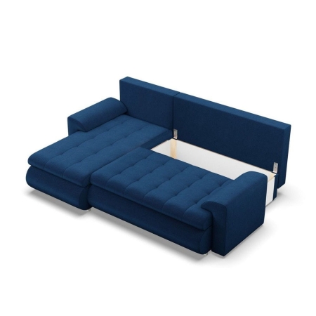 Narożnik rozkładany, lewy, Bosco, kronos, 230x159x89 cm, granatowy