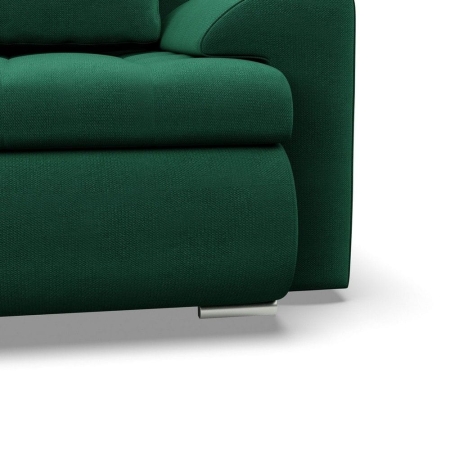 Narożnik rozkładany, lewy, Bosco, kronos, 230x159x89 cm, butelkowa zieleń