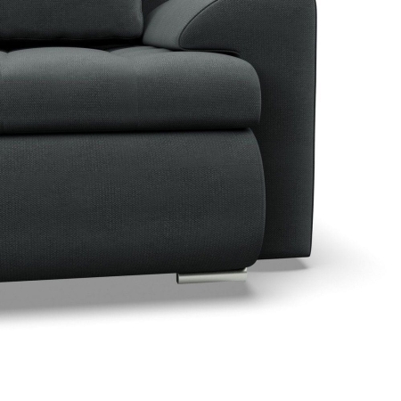 Narożnik rozkładany, lewy, Bosco, kronos, 230x159x89 cm, ciemny szary