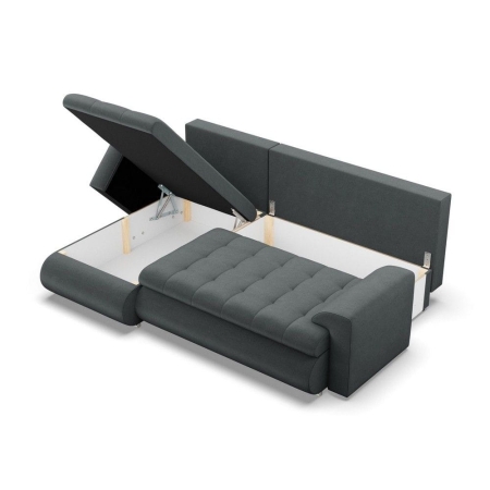 Narożnik rozkładany, lewy, Bosco, kronos, 230x159x89 cm, ciemny szary