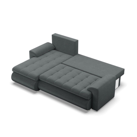 Narożnik rozkładany, lewy, Bosco, kronos, 230x159x89 cm, ciemny szary