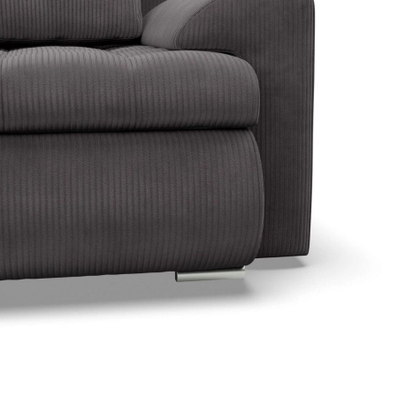 Narożnik rozkładany, lewy, Bosco, sztruks, 230x159x89 cm, ciemny szary