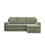 Narożnik rozkładany, prawy, Bosco, sztruks, 230x159x89 cm, oliwkowy