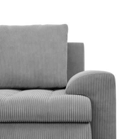 Narożnik rozkładany, lewy, Bosco, sztruks, 230x159x89 cm, jasny szary