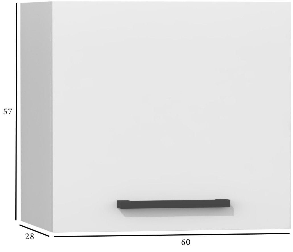 Szafka kuchenna, wisząca, 60x28x57 cm, biel, mat