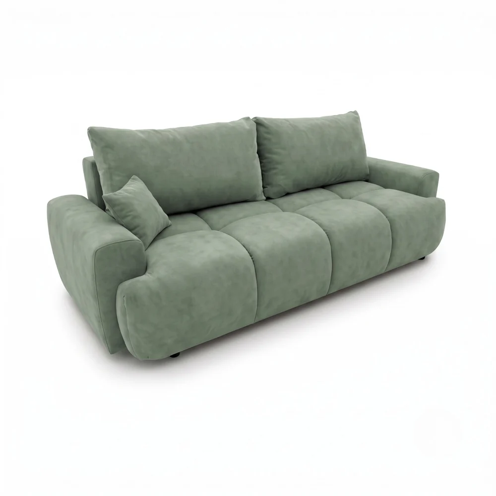Kanapa, PELAGO, velvet, 239x102x93 cm, jasny zielony