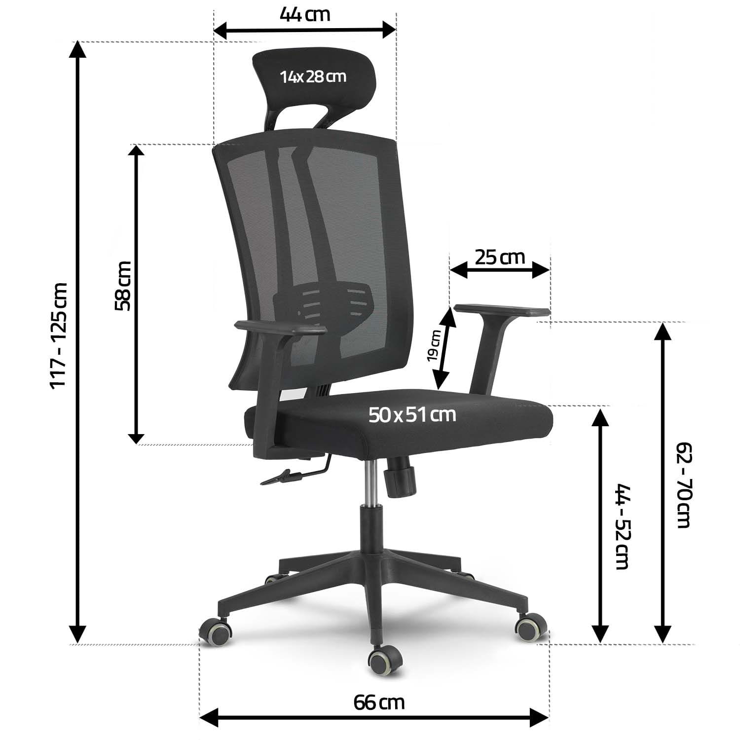 Fotel biurowy, obrotowy, mikrosiatka, sofotel, karun, kolor czarny