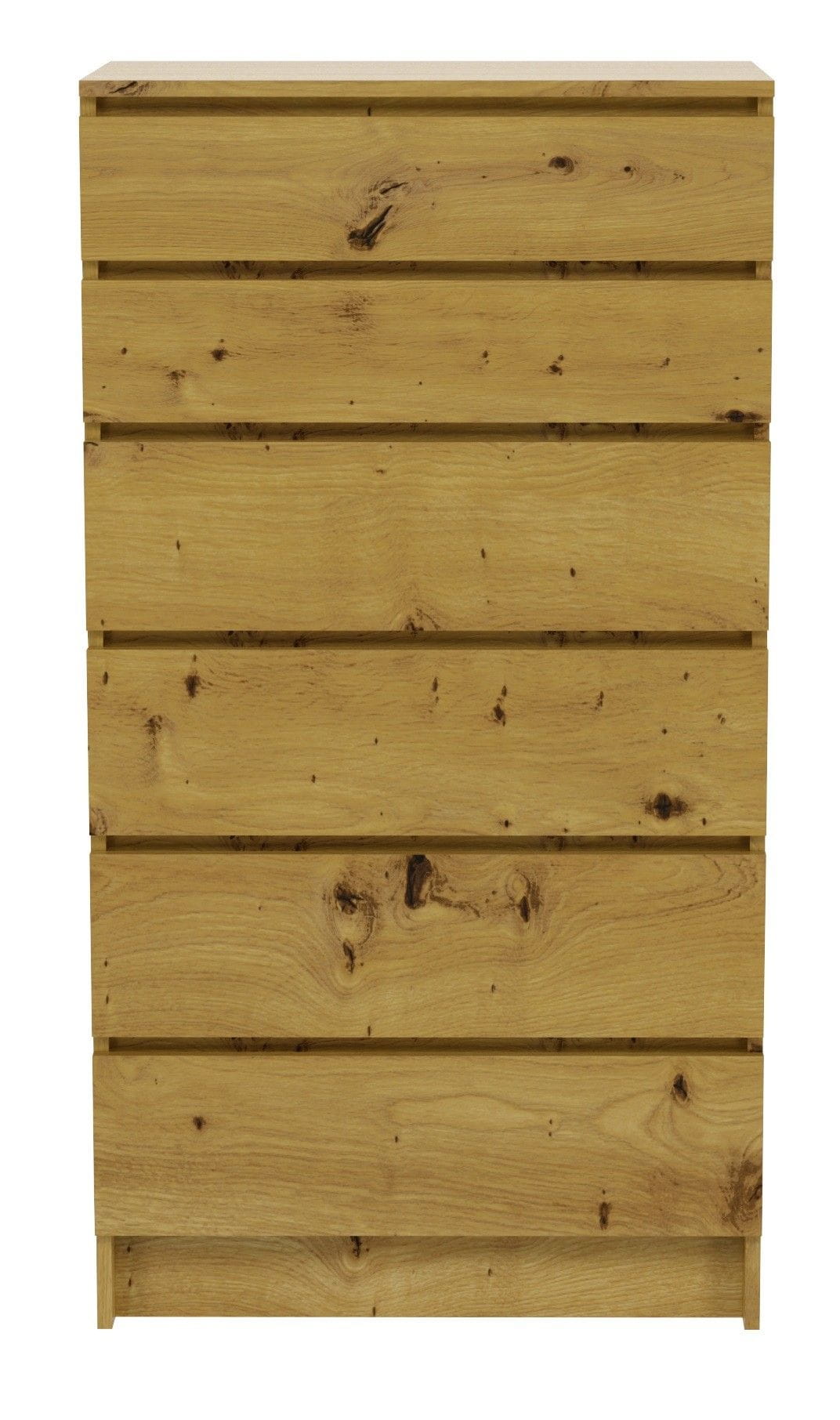 Komoda do sypialni, salonu, M6, 70x40x132 cm, dąb artisan, mat