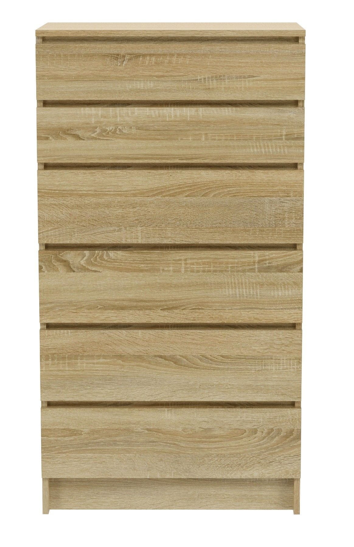 Komoda do sypialni, salonu, M6, 70x40x132 cm, dąb sonoma, mat