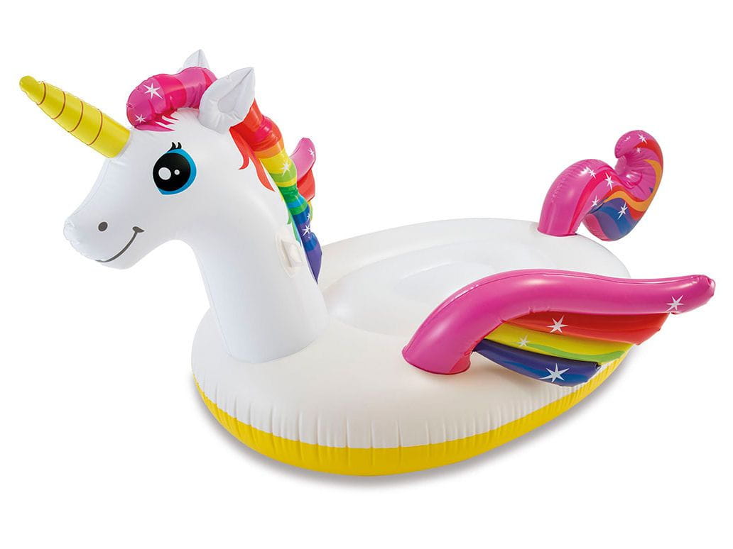 Pływająca wyspa, jednorożec, Intex, 287x193x165 cm