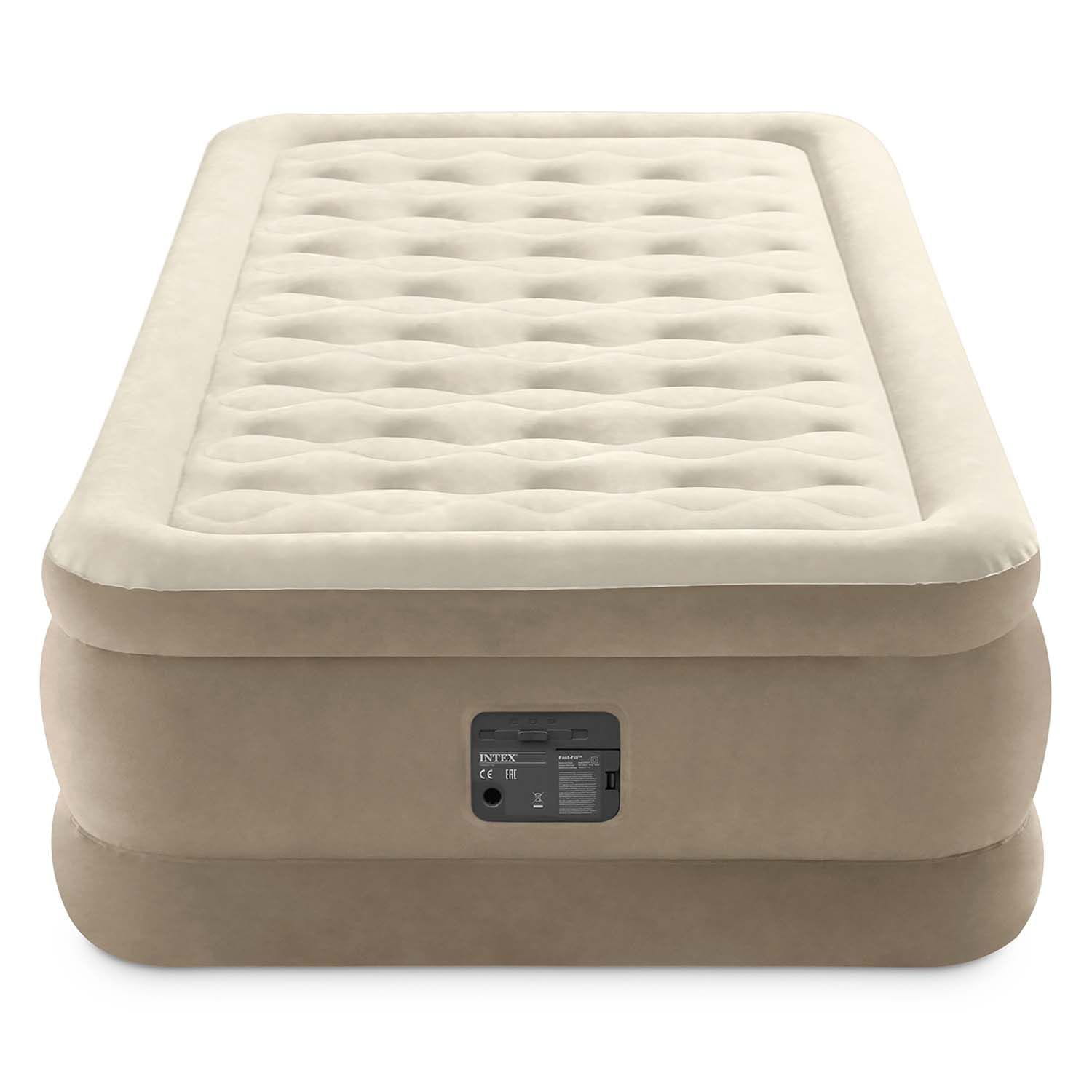 Materac dmuchany, z pompką, Intex, 191x99x46 cm