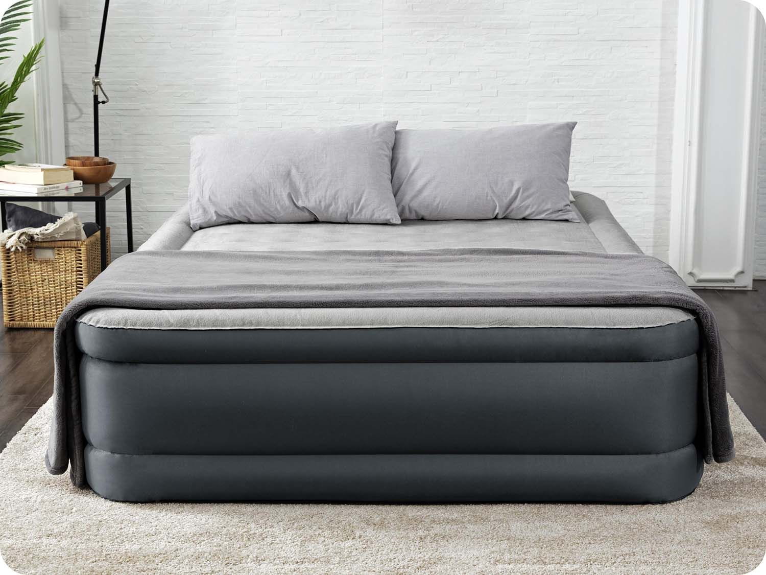 Materac dmuchany, z pompką, dwuosobowy, Bestway, 203x152x46 cm
