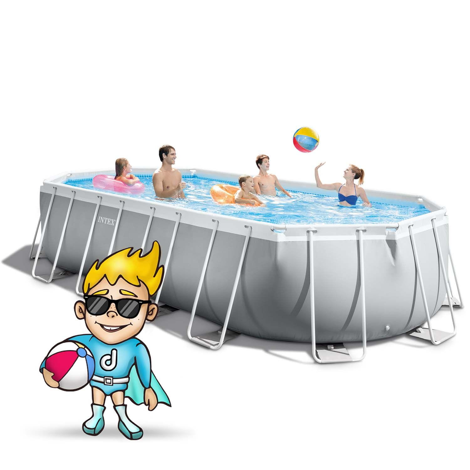 Basen ogrodowy stelażowy, zestaw 21w1, Intex, 610x305x122 cm + hulajnoga GRATIS