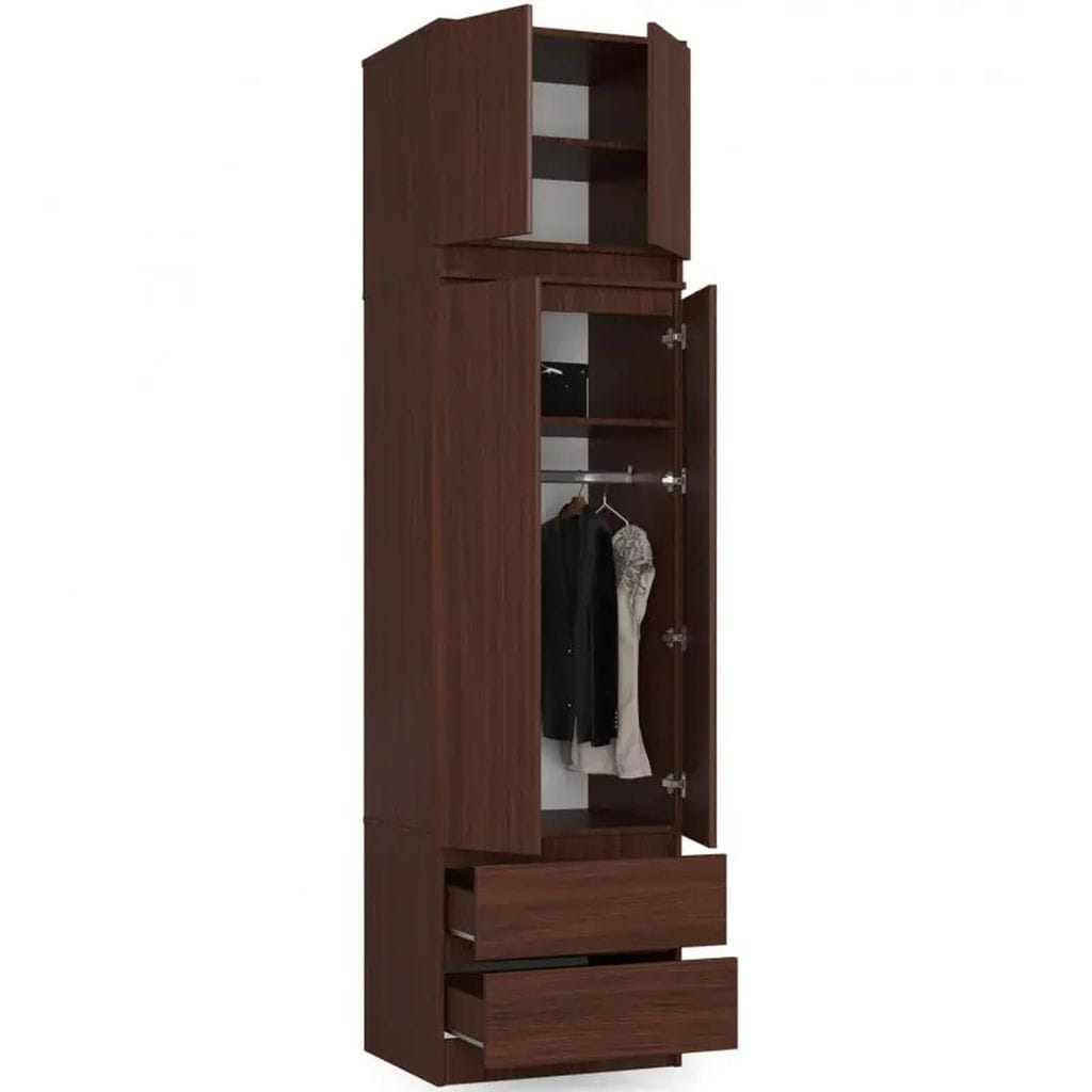 Szafa z nadstawką, DORMI, 60x51x234 cm, wenge, mat