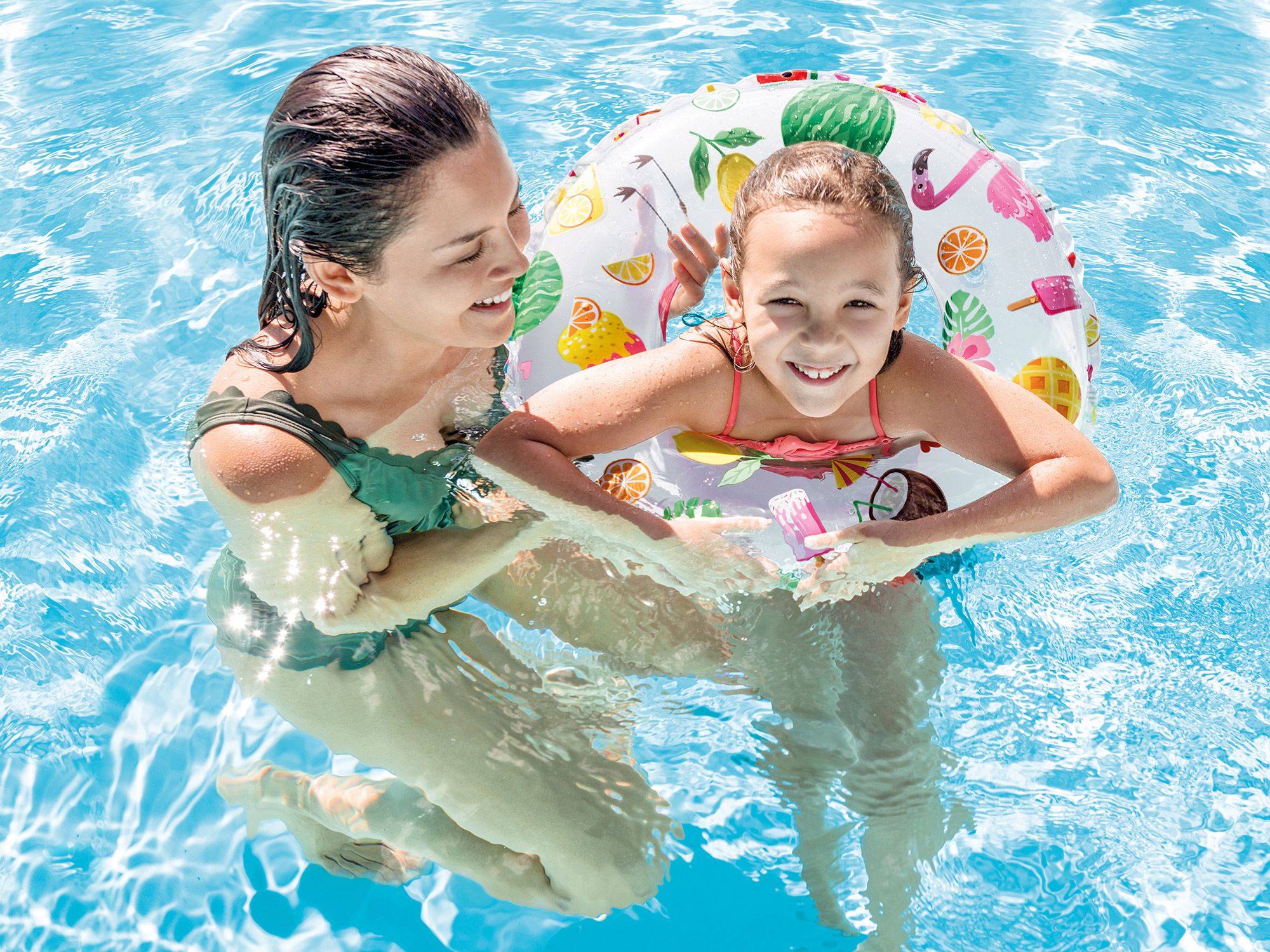 Kółko dmuchane do pływania, smakołyki, Intex, 61 cm