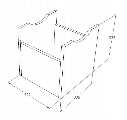 Pojemnik do regałów, pudełko, ARTEO, 36x33x34 cm, biały, mat
