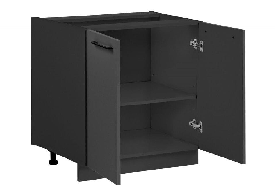 Szafka stojąca do kuchni, Frida, 80x45x81 cm, szary grafit, mat