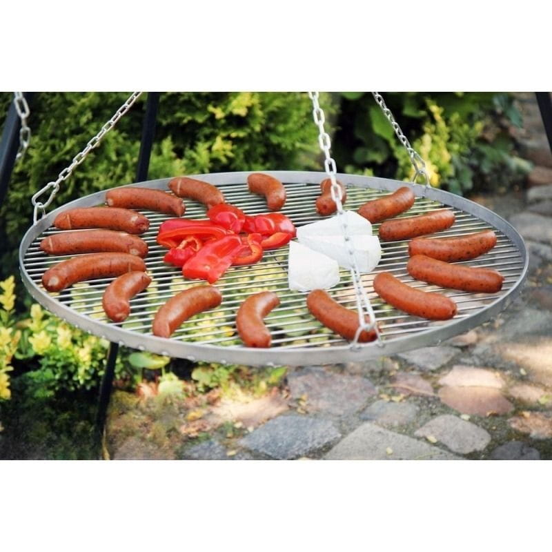 Grill na trójnogu 200 cm, LARGO, ruszt stal nierdzewna, 50 cm